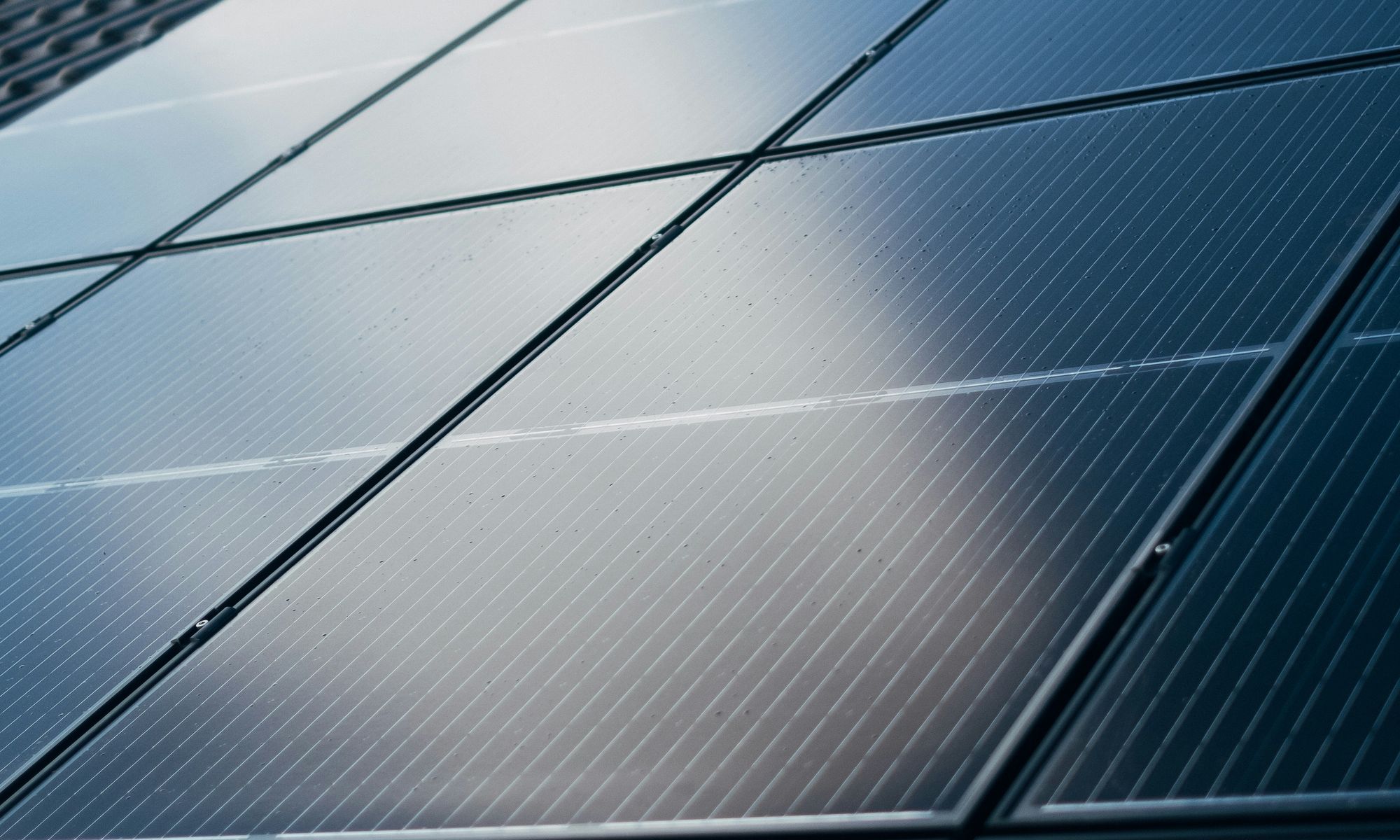 Roof-mounted solar PV panels